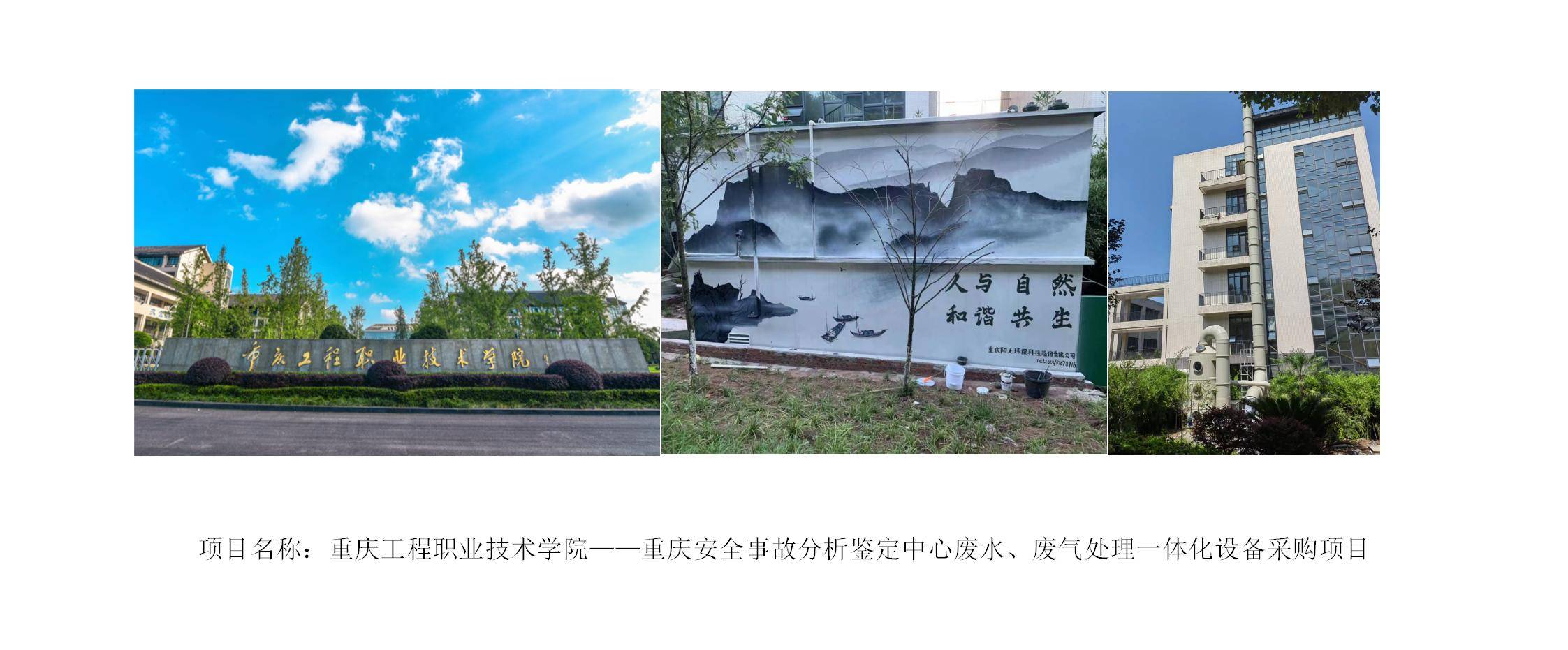 重庆工程职业技术学院重庆安全事故分析鉴定中心废水、废气处理一体化设备采购项目